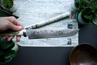Takeshi Saji R2 Diamond Damascus Sakimaru Sujihiki 240mm - Thecooksedges