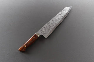 Yoshihiro Yauji Blue #2 Damascus Kiritsuke Gyuto 210mm - Thecooksedges