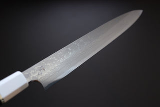 Yauji Yoshihiro Damascus Yanagiba 300mm - Thecooksedges