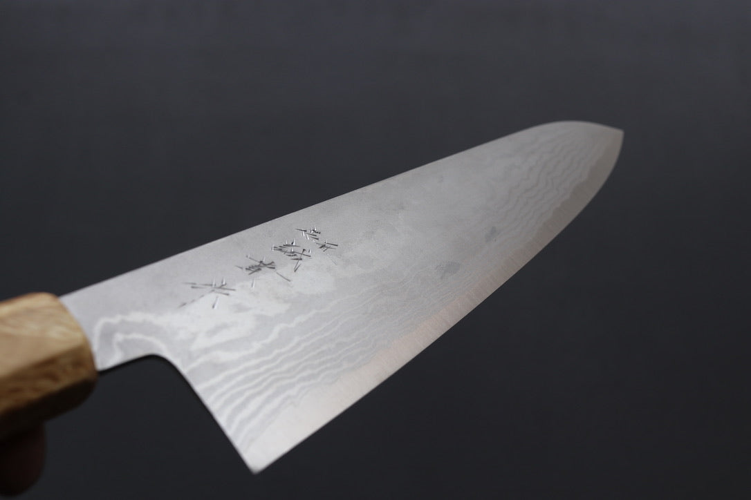 Shigeki Tanaka VG10 Damascus Gyuto 240mm w/Custom Handle - Thecooksedges
