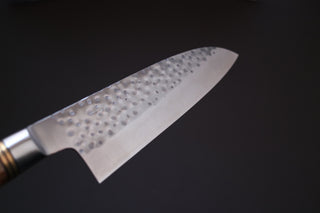 Takeshi Saji R2 Quince Handle Santoku 180mm - Thecooksedges