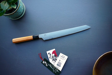 Itsuo Doi Homura Blue #2 Hien Kengata Yanagiba 300mm - Thecooksedges