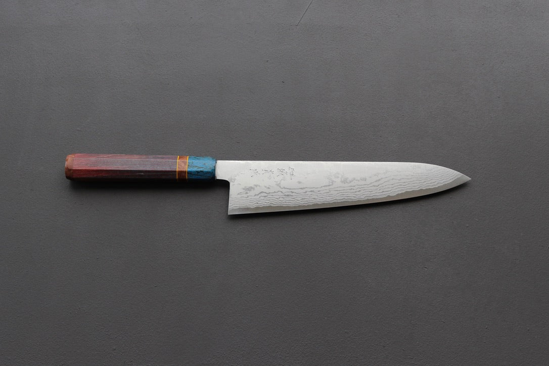 Shigeki Tanaka VG10 Damascus Gyuto 240mm w/Custom Handle - Thecooksedges
