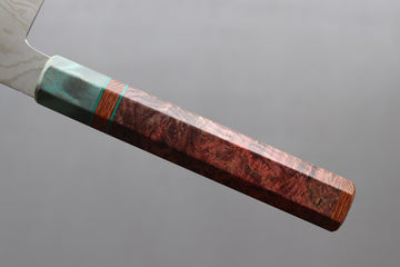 Shigeki Tanaka VG10 Damascus Gyuto 240mm w/Custom Handle - Thecooksedges