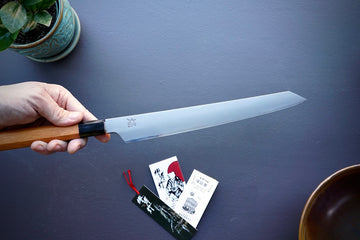Itsuo Doi Homura Blue #2 Hien Kengata Yanagiba 300mm - Thecooksedges