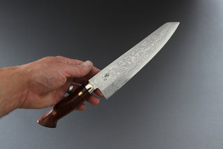 Yoshihiro Yauji Blue #2 Damascus Kiritsuke Gyuto 180mm - Thecooksedges