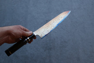 Nigara Hamono Aogami #2 Rainbow Damascus Gyuto 240mm - Thecooksedges
