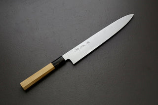 Sakai Kikumori Yoshikazu Tanaka Gokujyo Sujihiki 240mm - Thecooksedges