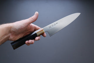 Sukenari ZDP189 Migaki Gyuto 200mm w/Ebony Handle - Thecooksedges