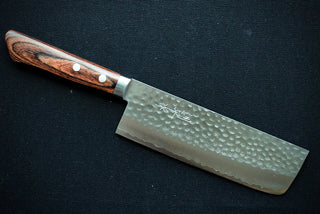 Masutani VG1 Tsuchime Nakiri 165mm Red Handle - Thecooksedges