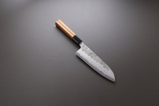 Hatsukokoro Inazuma AS Damascus Santoku 170mm - Thecooksedges
