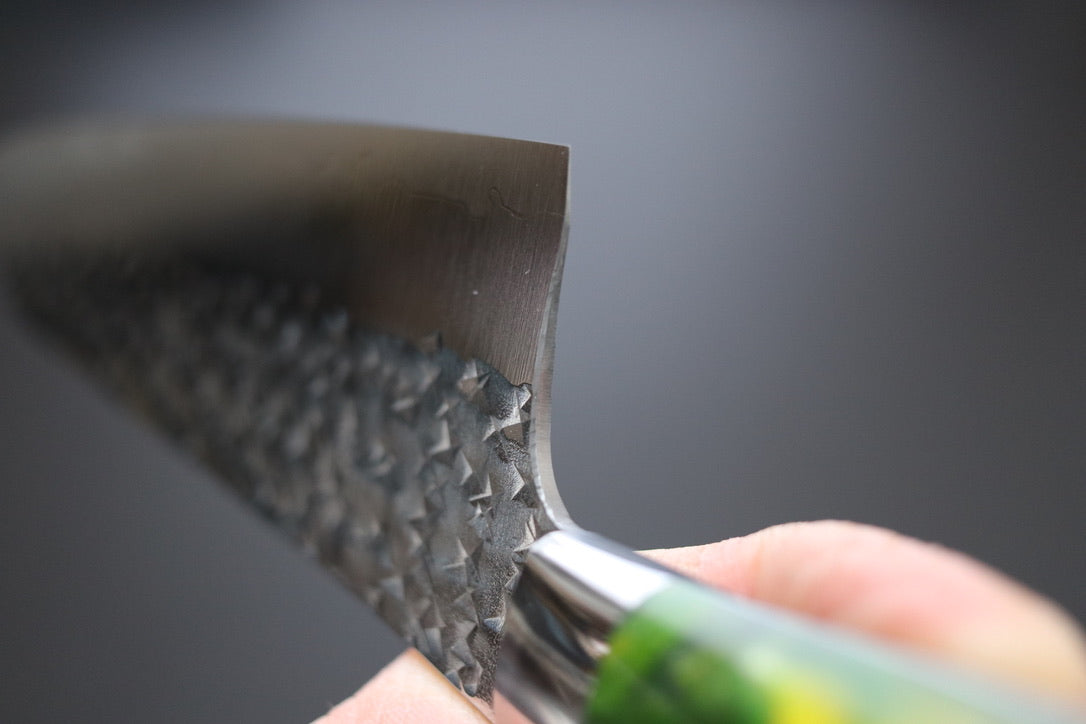 Yu Kurosaki Senko Santoku 165mm W/Custom Acrylic Handle - Thecooksedges