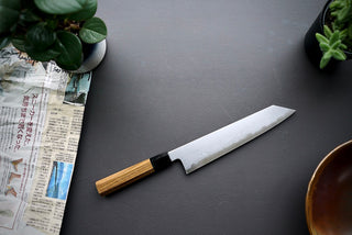 Nakagawa x Myojin Blue #1 Damascus Kiritsuke Gyuto 240mm - Thecooksedges