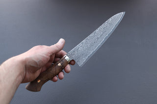Shigeki Tanaka R2 Damascus  Gyuto 210mm Western Handle - Thecooksedges