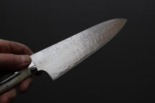 Takeshi Saji R2 Diamond Damascus Gyuto 240mm - Thecooksedges