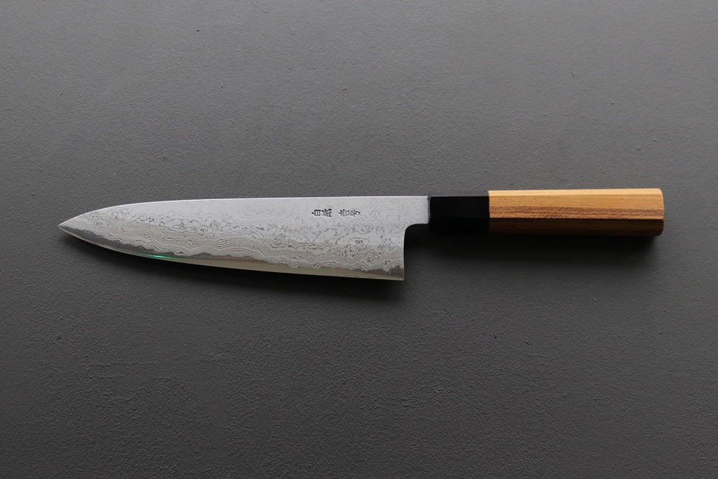 Yoshikazu Tanaka White #1 Damascus Gyuto 240mm - Thecooksedges