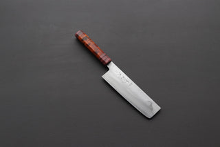 Shigeki Tanaka Nashiji Nakiri 165mm w/Custom Handle - Thecooksedges