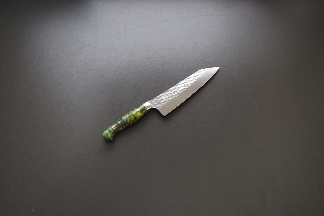 Yu Kurosaki Senko Santoku 165mm W/Custom Acrylic Handle - Thecooksedges