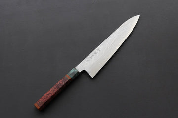 Shigeki Tanaka VG10 Damascus Gyuto 240mm w/Custom Handle - Thecooksedges