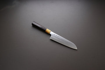 Sukenari ZDP189 Migaki Santoku 180mm w/Ebony Handle - Thecooksedges