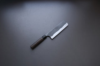 Kaji-bei Suminagashi Kurouchi Nakiri 165mm - Thecooksedges