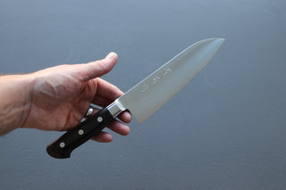 Sakai Kikumori SG2 Western Series Santoku 180mm - Thecooksedges
