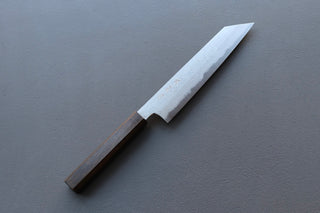 Yoshikazu Tanaka Blue1 Damascus Kiritsuke 240mm w/Black Oak Handle - Thecooksedges