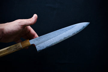Yoshikazu Tanaka White#1 Damascus Gyuto 240mm w/Spalted Maple Handle - Thecooksedges