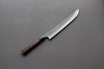 Nigara Hamono SG2 Kurouchi Tsuchime Sakimaru Sujihiki 270mm - Thecooksedges