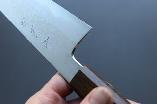 Yoshikazu Tanaka Blue1 Damascus Gyuto 240mm w/Black Oak Handle - Thecooksedges