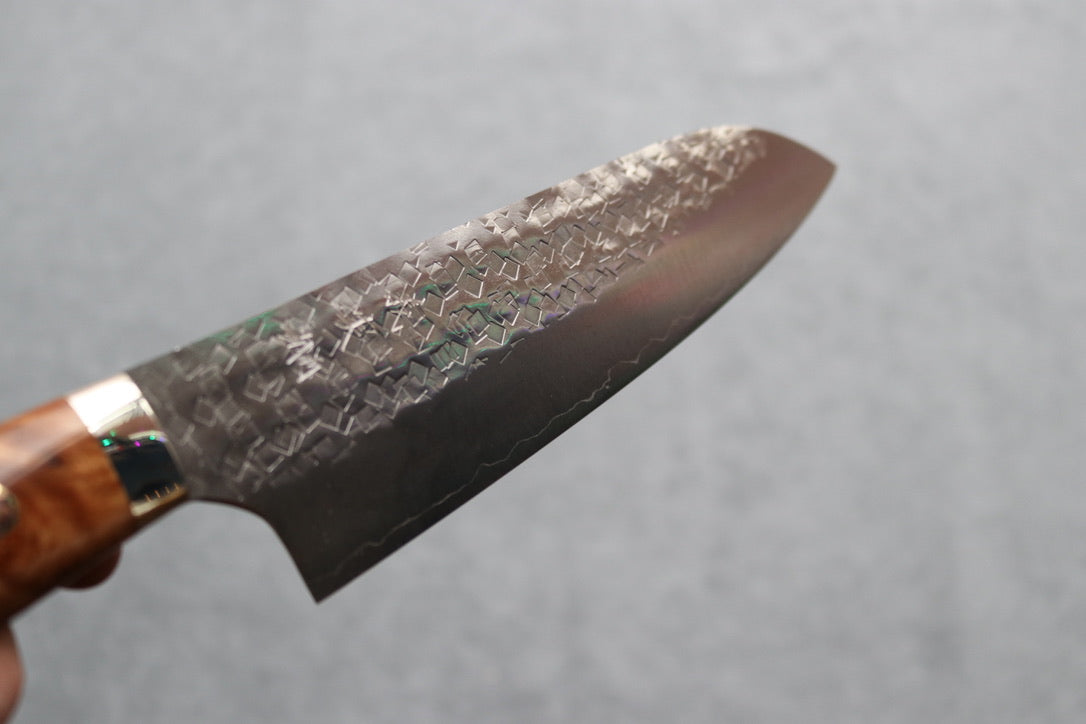 Yoshimi Kato SG2 Tsuchime Santoku - Thecooksedges