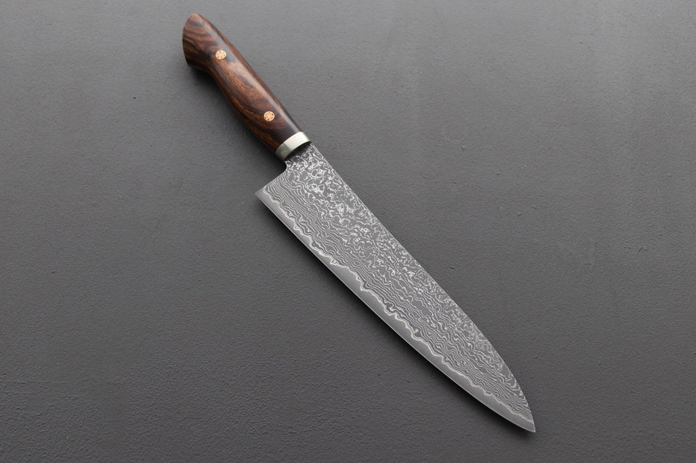 Shigeki Tanaka R2 Damascus Gyuto 240mm Western Ironwood - Thecooksedges