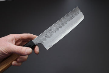 Hatsukokoro Inazuma AS Damascus Nakiri 165mm - Thecooksedges