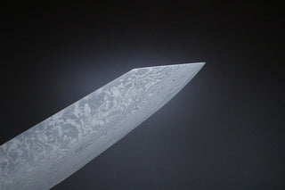 Takeshi Saji R2  Damascus Staghorn Handle Kiritsuke 270mm - Thecooksedges