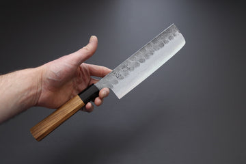 Hatsukokoro Inazuma AS Damascus Nakiri 165mm - Thecooksedges