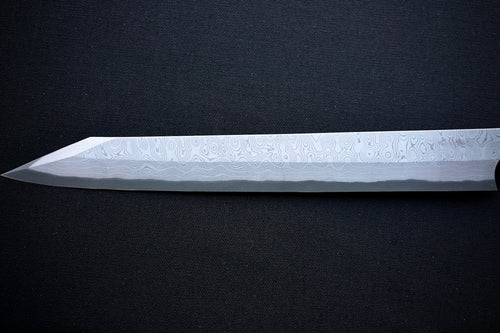 Nigara Hamono Anmon Kurozome Left Handed Kiritsuke Yanagiba 330mm - Thecooksedges