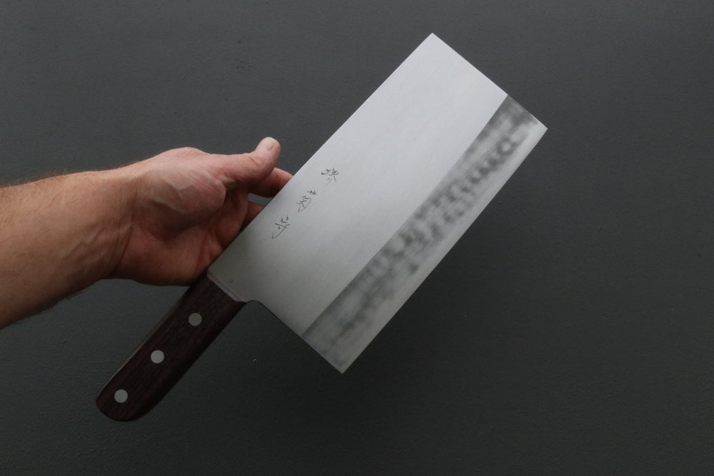 Sakai Kikumori x Yoshikazu Tanaka Gokujyo Chuka Bocho 225mm - Thecooksedges