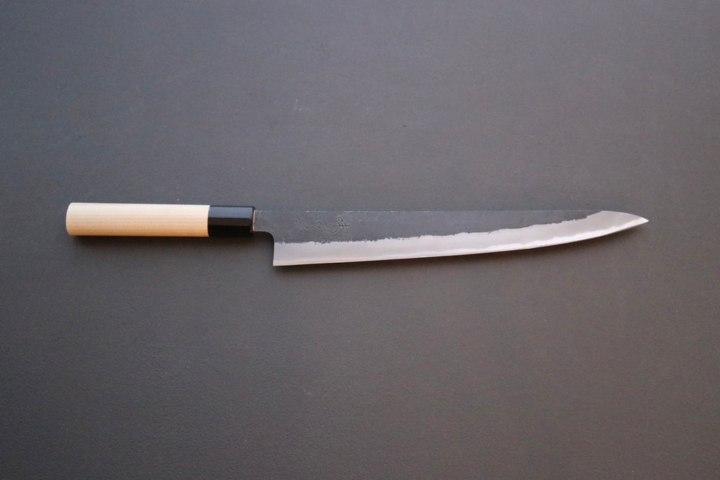 Mutsumi Hinoura Kurouchi Sujihiki 270mm - Thecooksedges