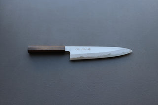 Yoshikazu Tanaka Blue1 Damascus Gyuto 240mm w/Black Oak Handle - Thecooksedges