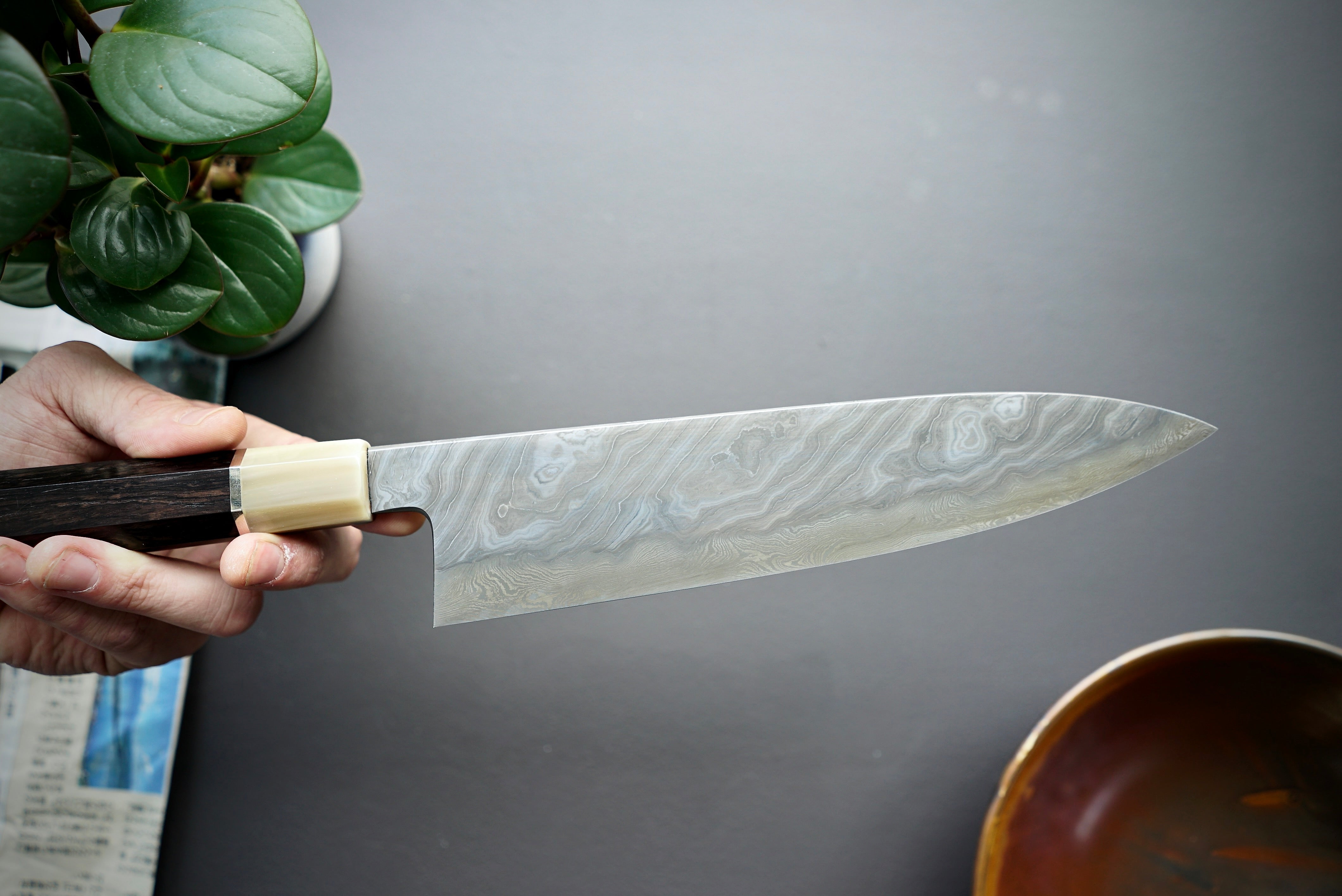Shoichi Hashimoto Yuzan Damascus Gyuto 240mm - Thecooksedges