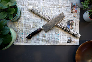 Shigeki Tanaka R2 Damascus Nakiri 170mm Western Ironwood - Thecooksedges