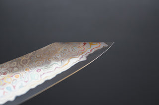 Nigara Hamono Aogami #2 Rainbow Damascus Kiritsuke Gyuto 240mm - Thecooksedges