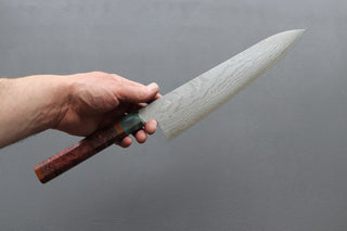 Shigeki Tanaka VG10 Damascus Gyuto 240mm w/Custom Handle - Thecooksedges