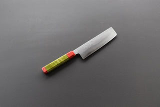 Shigeki Tanaka Nashiji Nakiri 165mm w/Custom Handle - Thecooksedges