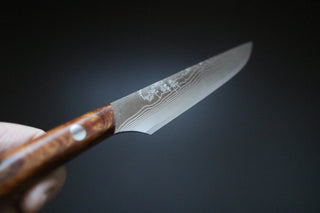 Takeshi Saji Damascus VG10 Steak Knife Ironwood Handle - Thecooksedges