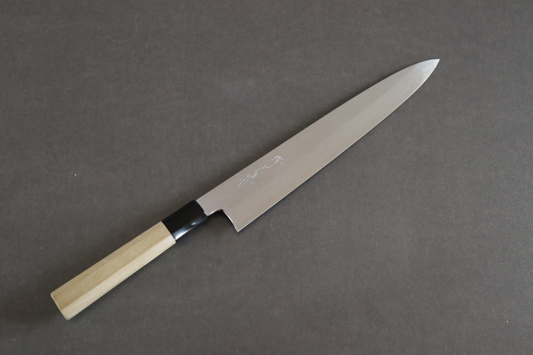 Sakai Kikumori Yoshikazu Tanaka Gokujyo sujihiki 270mm - Thecooksedges