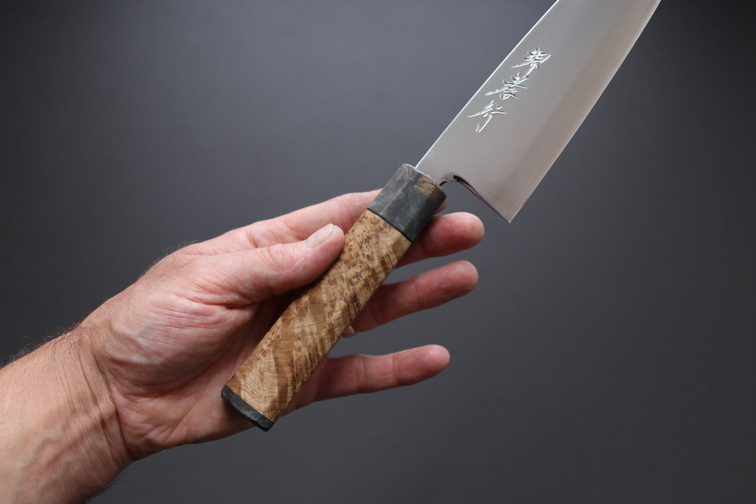 Sakai Takayuki SRS-15 Santoku 165mm custom handle - Thecooksedges
