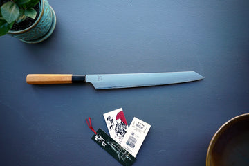 Itsuo Doi Homura Blue #2 Hien Kengata Yanagiba 300mm - Thecooksedges