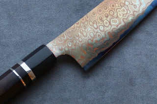 Nigara Hamono Aogami #2 Rainbow Damascus Gyuto 240mm - Thecooksedges