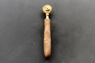 Brass Pasta Cutter w/ Custom Burl Handle - Thecooksedges
